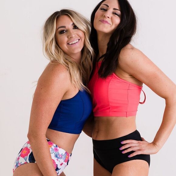 NWT Midkini High Neck Halter Tie Bikini Top Sapphire Blue - Picture 13 of 14